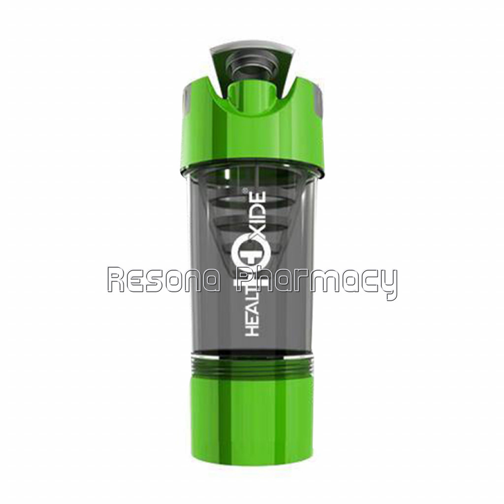 Gym Cyclone Shaker Leakproof With Compartment, 500 Ml Green
