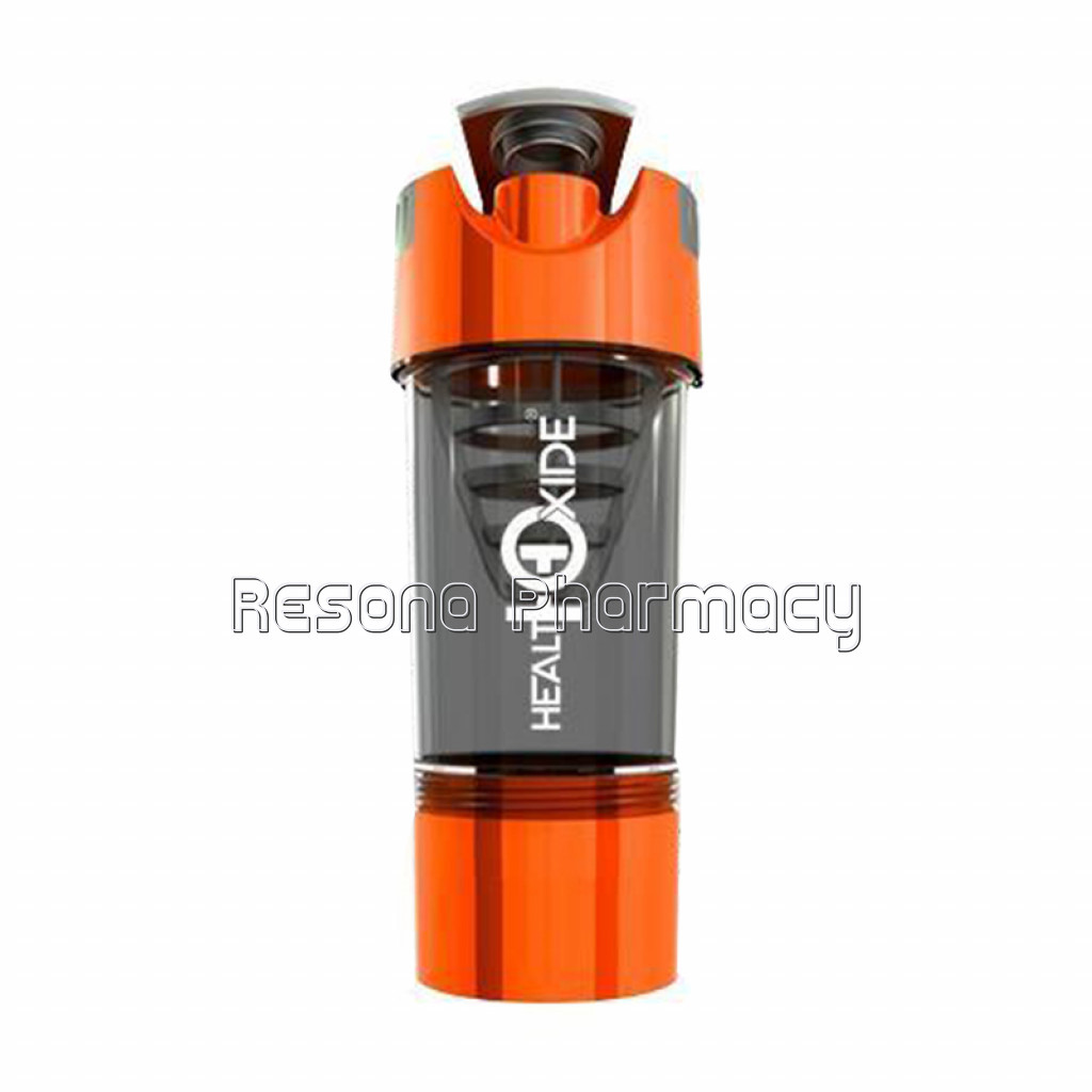 Gym Cyclone Shaker Leakproof With Compartment, 500 Ml Orange