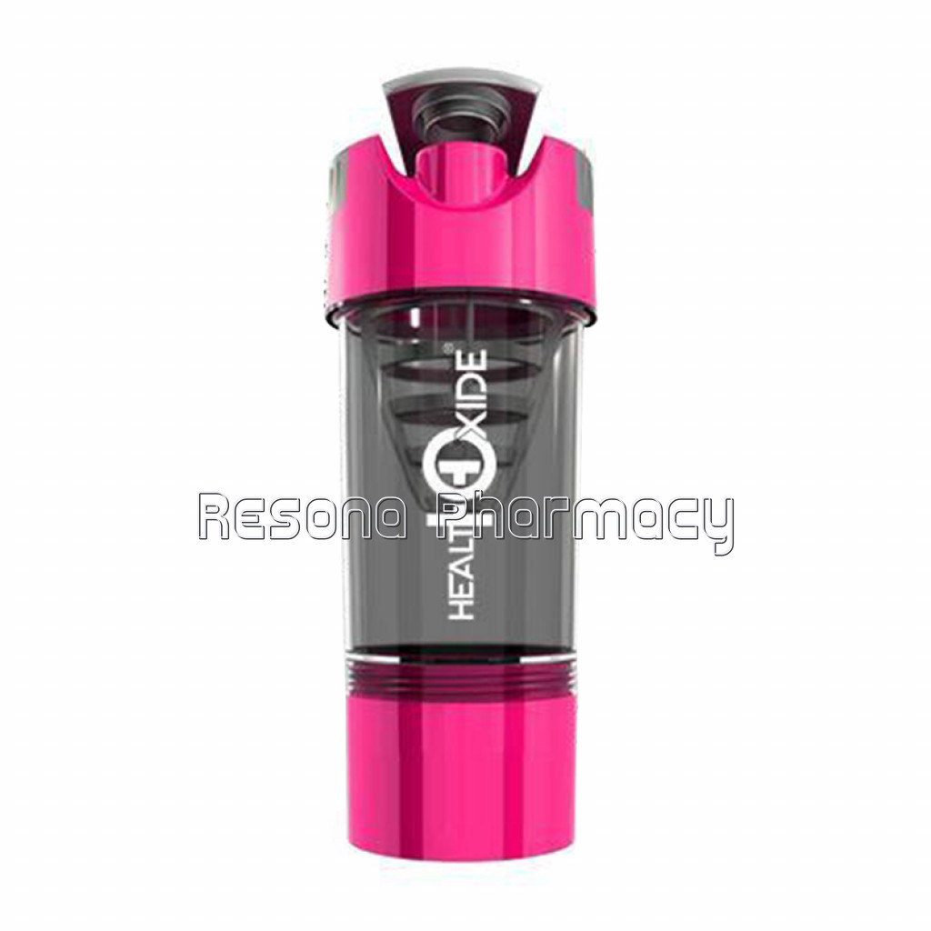 Gym Cyclone Shaker Leakproof With Compartment, 500 Ml Pink