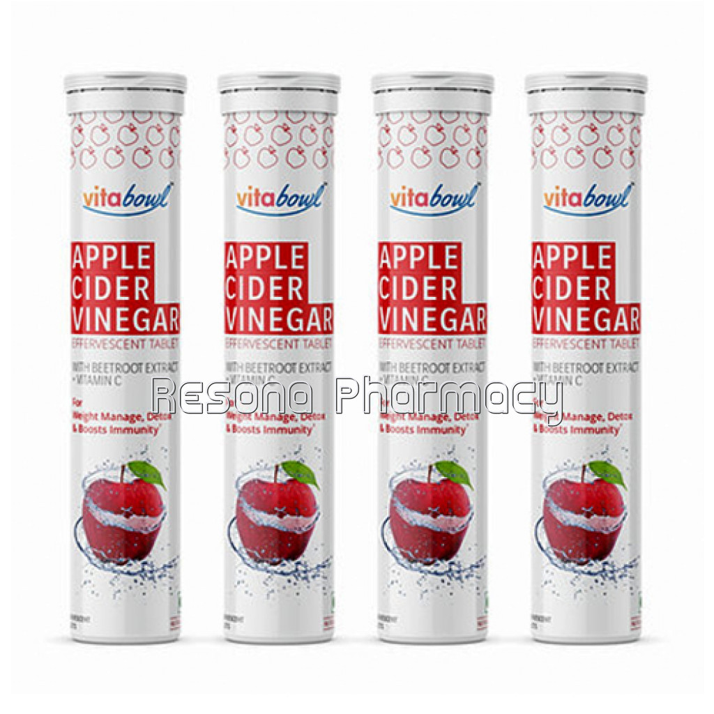 Apple Cider Vinegar Effervescent Tablets | 15 Effervescent Tablets Pack Of 4