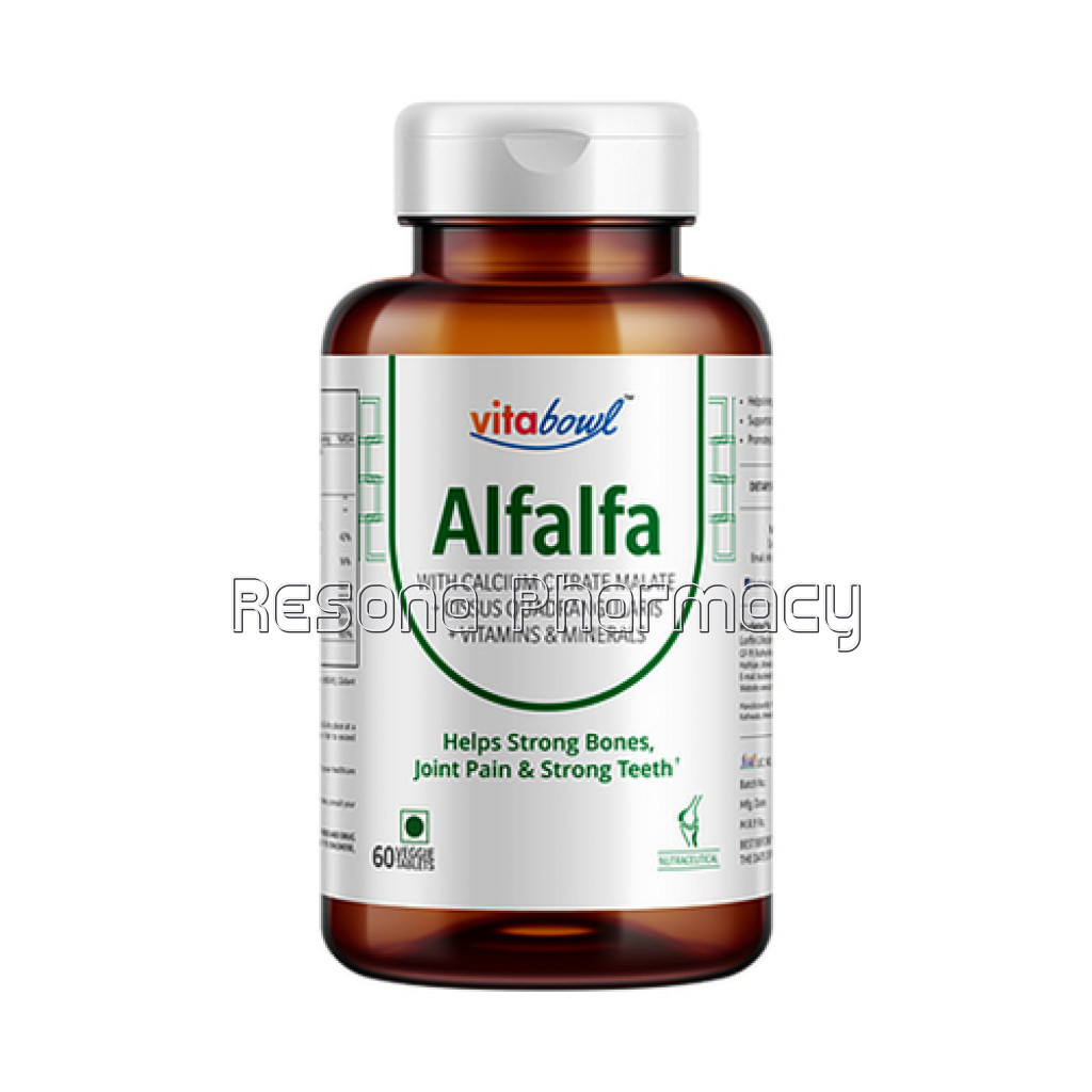 Alfalfa With Calcium, Cissus, Vitamins and Minerals Tablets | 60 Veg. Tablets