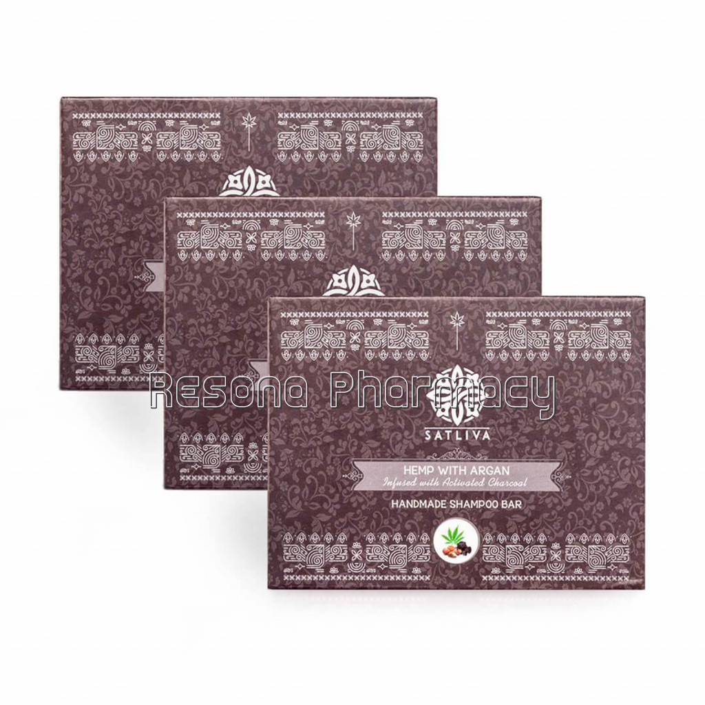 Hemp With Argan And Activated Charcoal Shampoo Bar   Strengthens Hair Follicles, Removes Impurities and Absorbs Excess Oil Pack Of 3