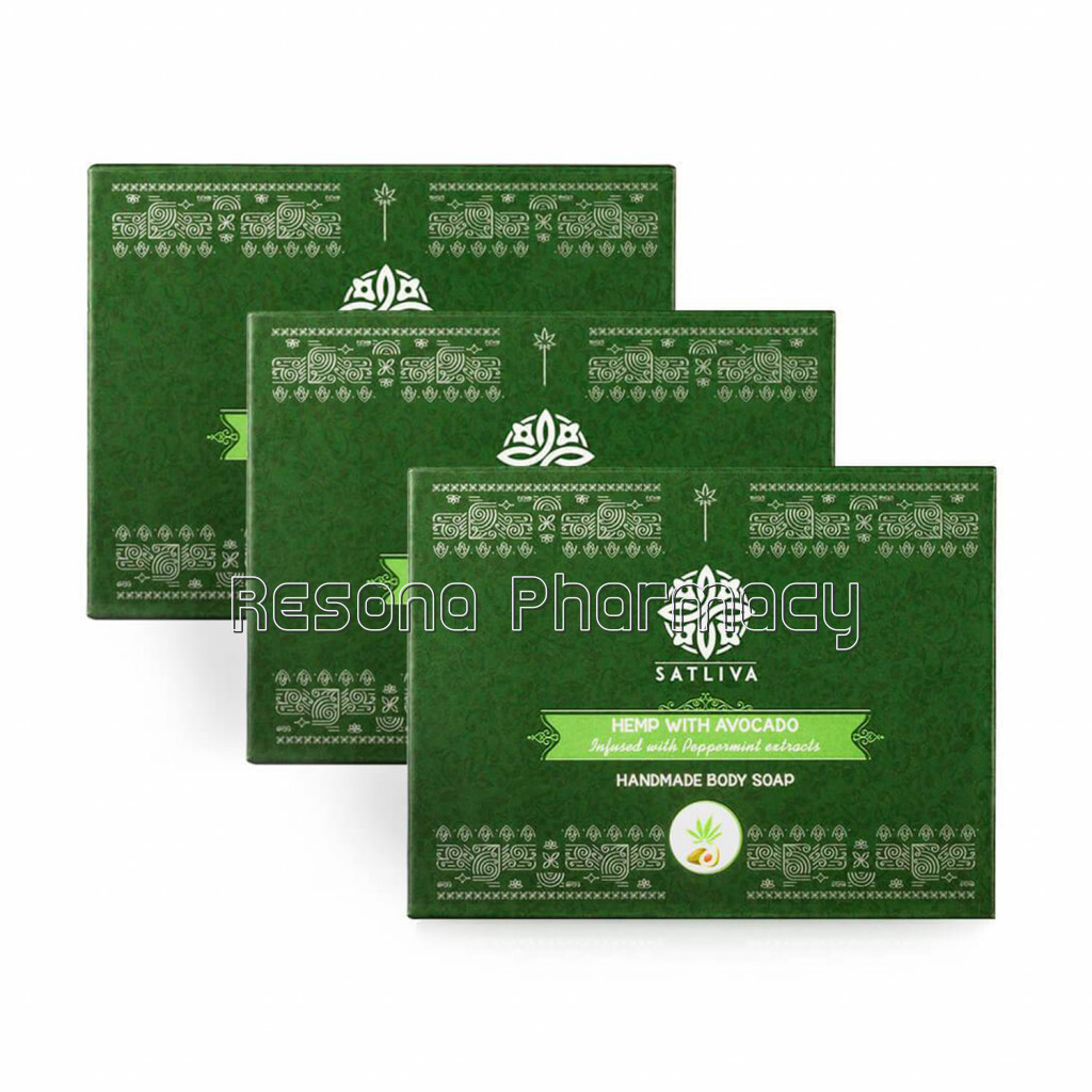 Hemp With Avocado Body Soap Bar   Hydrates and Locks Moisture Pack Of 3