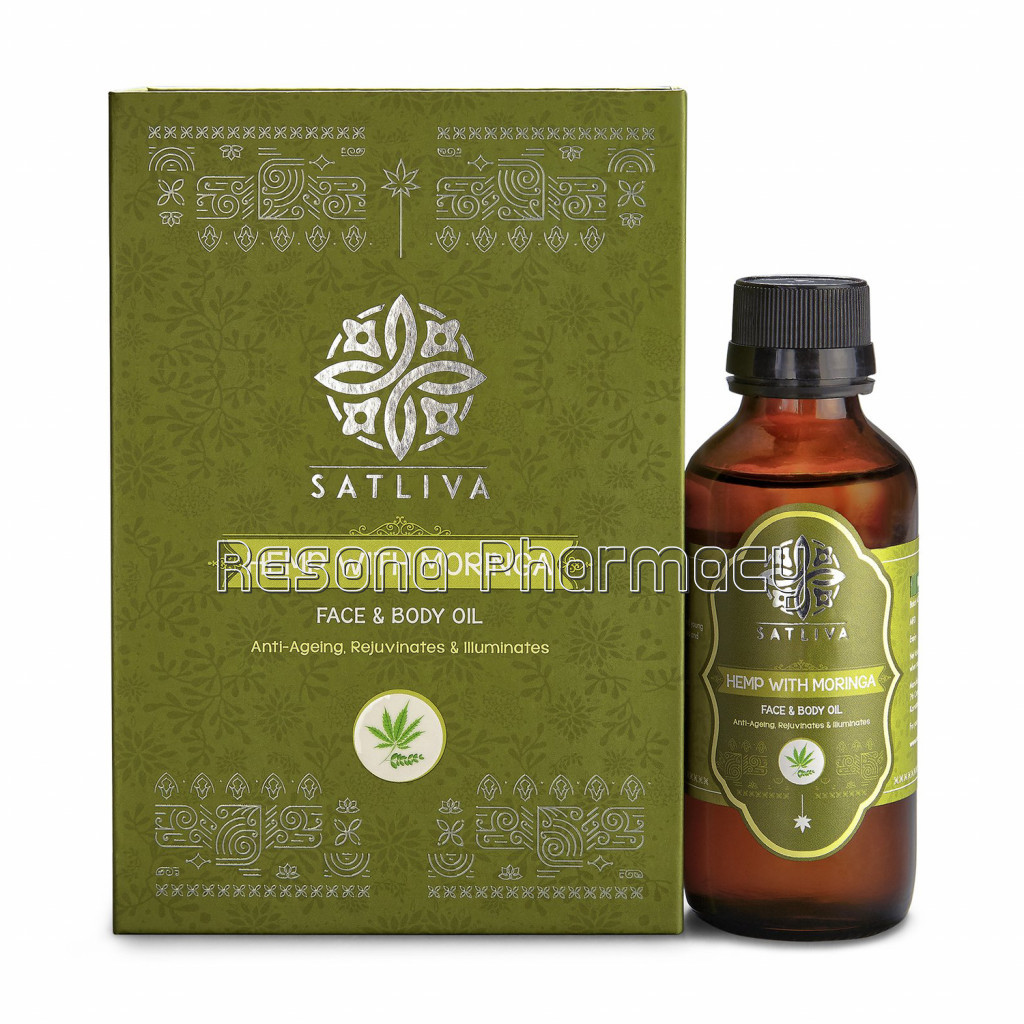 Hemp With Moringa Face and Body Oil   Hydrates Skin, Reduces Wrinkles, Fine Lines and Acne