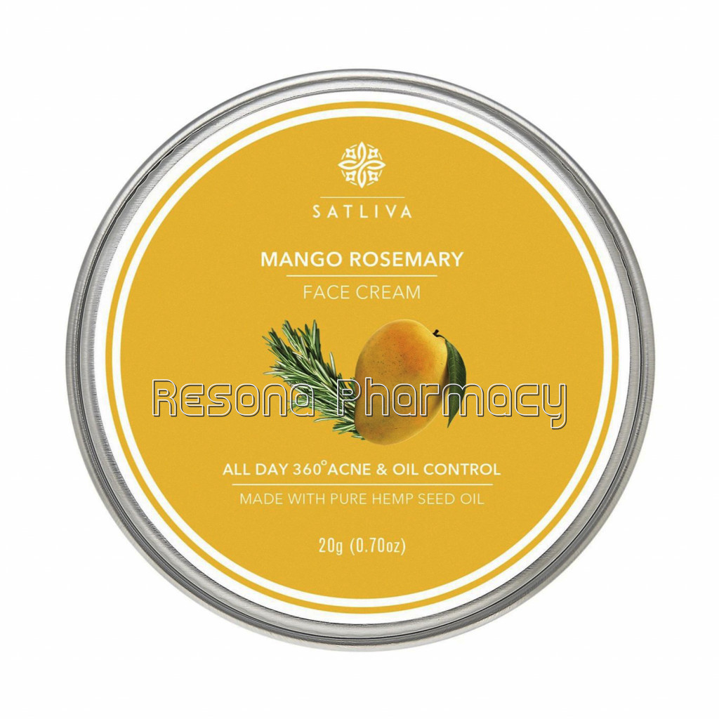 Mango Rosemary Face Cream   Controls Oil Secretion, Reduces Acne Scars, Wrinkles and Fine Lines 20Gm
