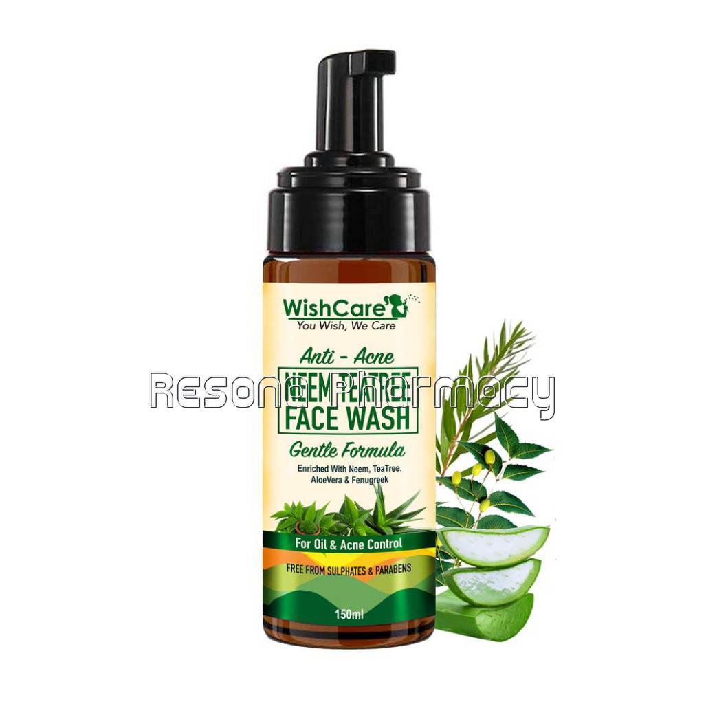 Anti Acne Neem Tea Tree Face Wash   Gentle Formula   For Oil and Acne Control   150Ml