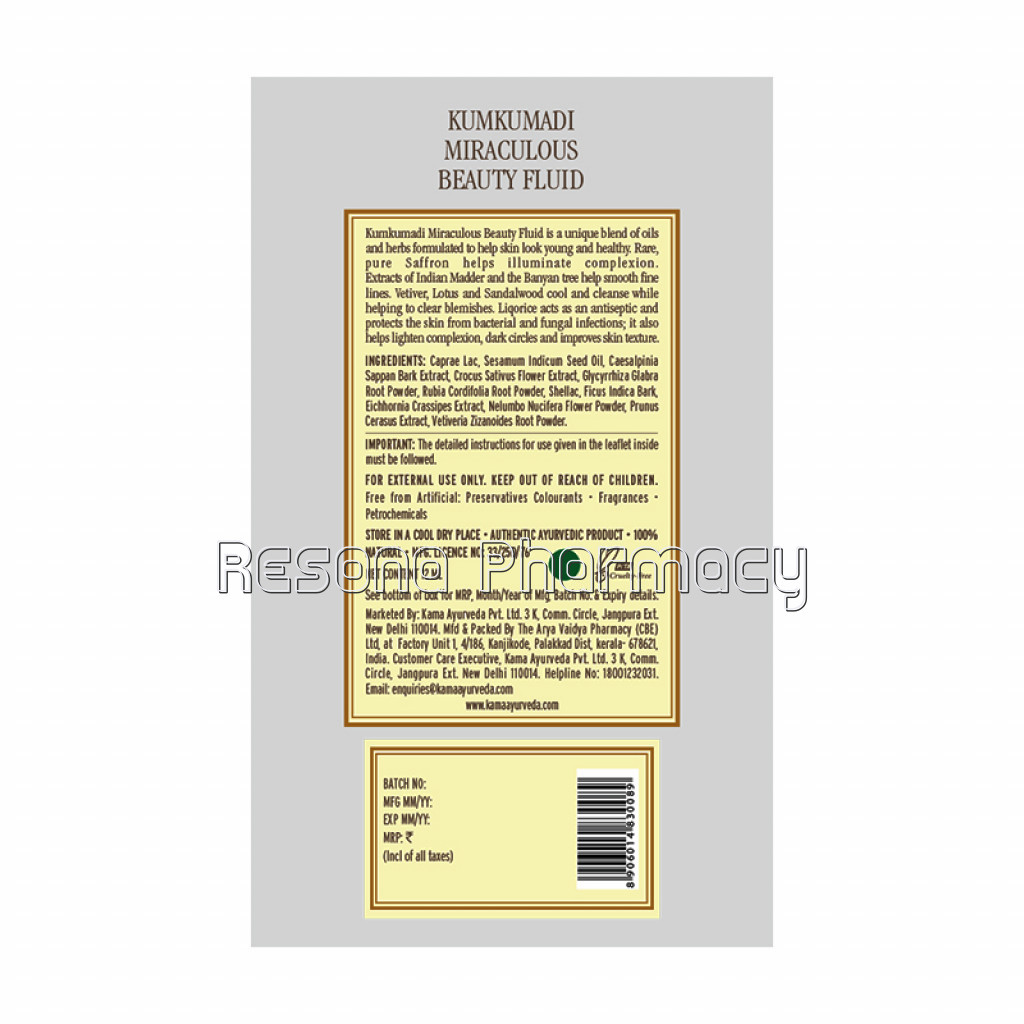 Kumkumadi Miraculous Beauty Fluid Ayurvedic Night Serum 12Ml
