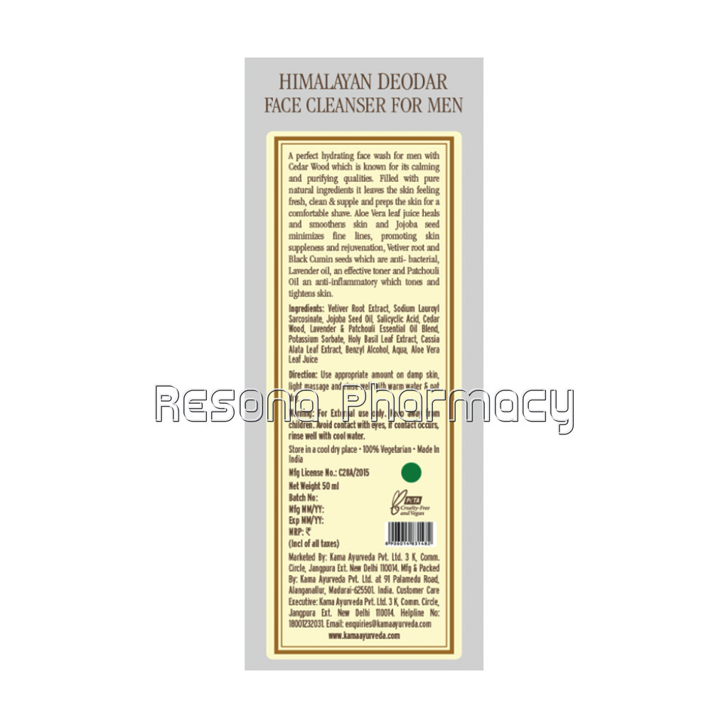 Himalayan Deodar Face Cleanser For Men 50Ml
