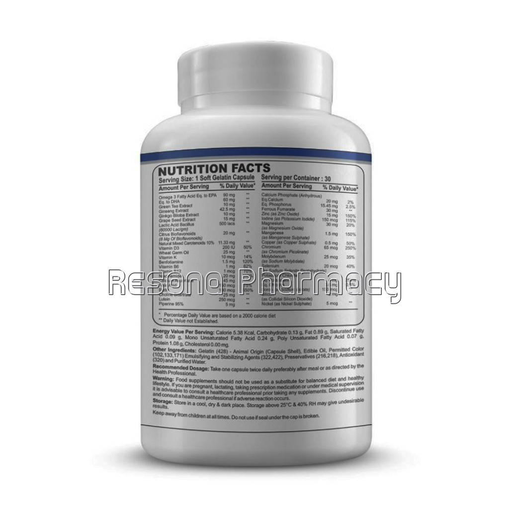 Nuvilife Multivitamin, 30 Softgels