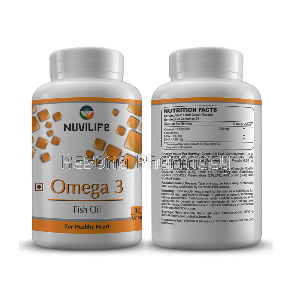 Nuvilife Omega 3, 30 Softgels