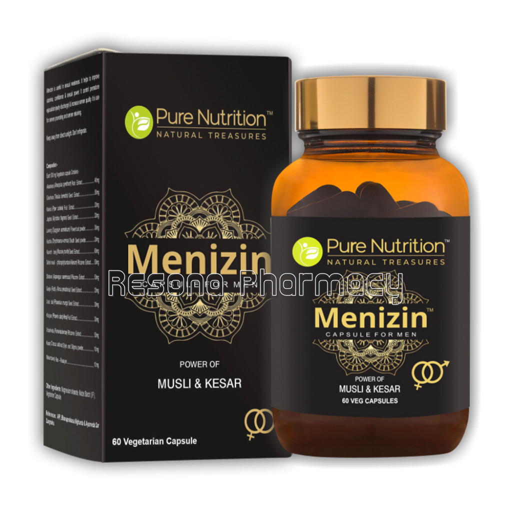Vitality Supplement For Men  Menizin Promoting Strength' Stamina and Vigour  60 Veg Capsules