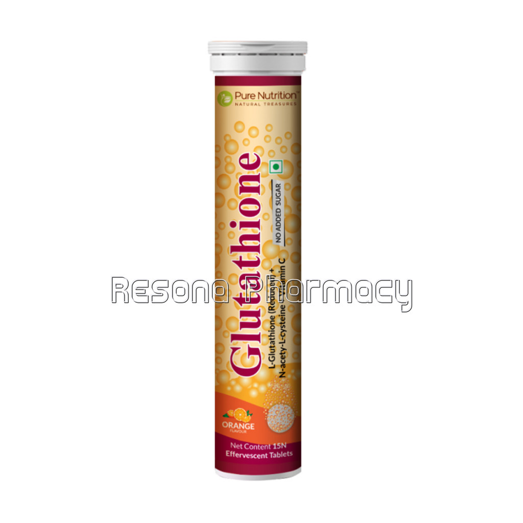 Effervescent Glutathione Tablets With The Goodness Of Vitamin C' Ideal For Skin Lightening and Detox 15 Tablets