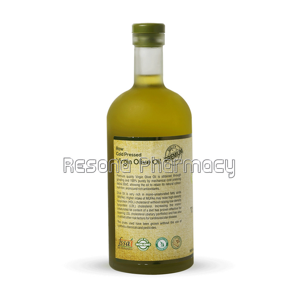 Raw Cold Pressed Olive Oil | Virgin Olive Oil | 100% Edible | Glass Bottle   500Ml