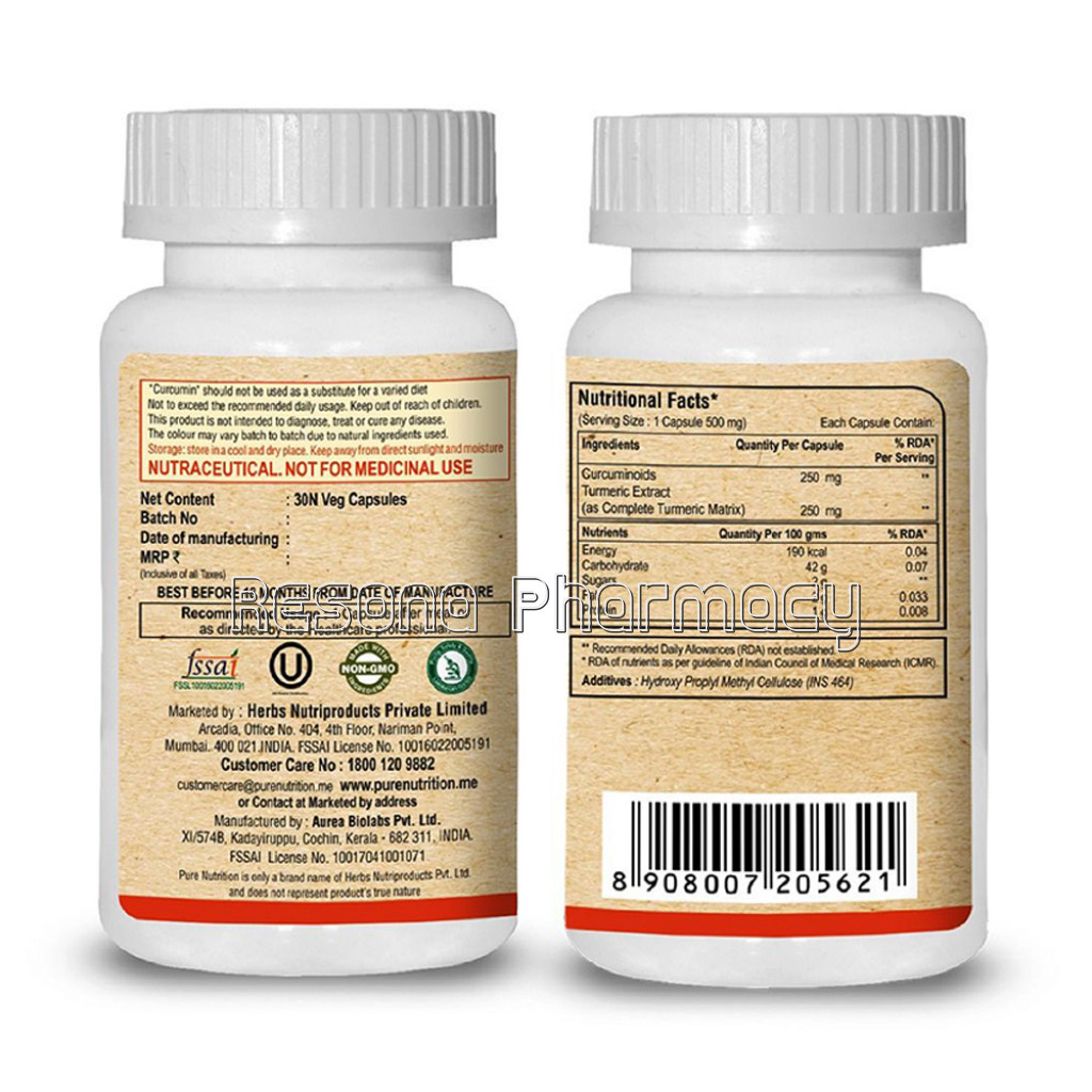Curcumin Plus (Bioactive Curcumin)   Enhanced Mobility and Reduced Inflammation With Curcumin And Turmeric Extract  30 Veg Capsules