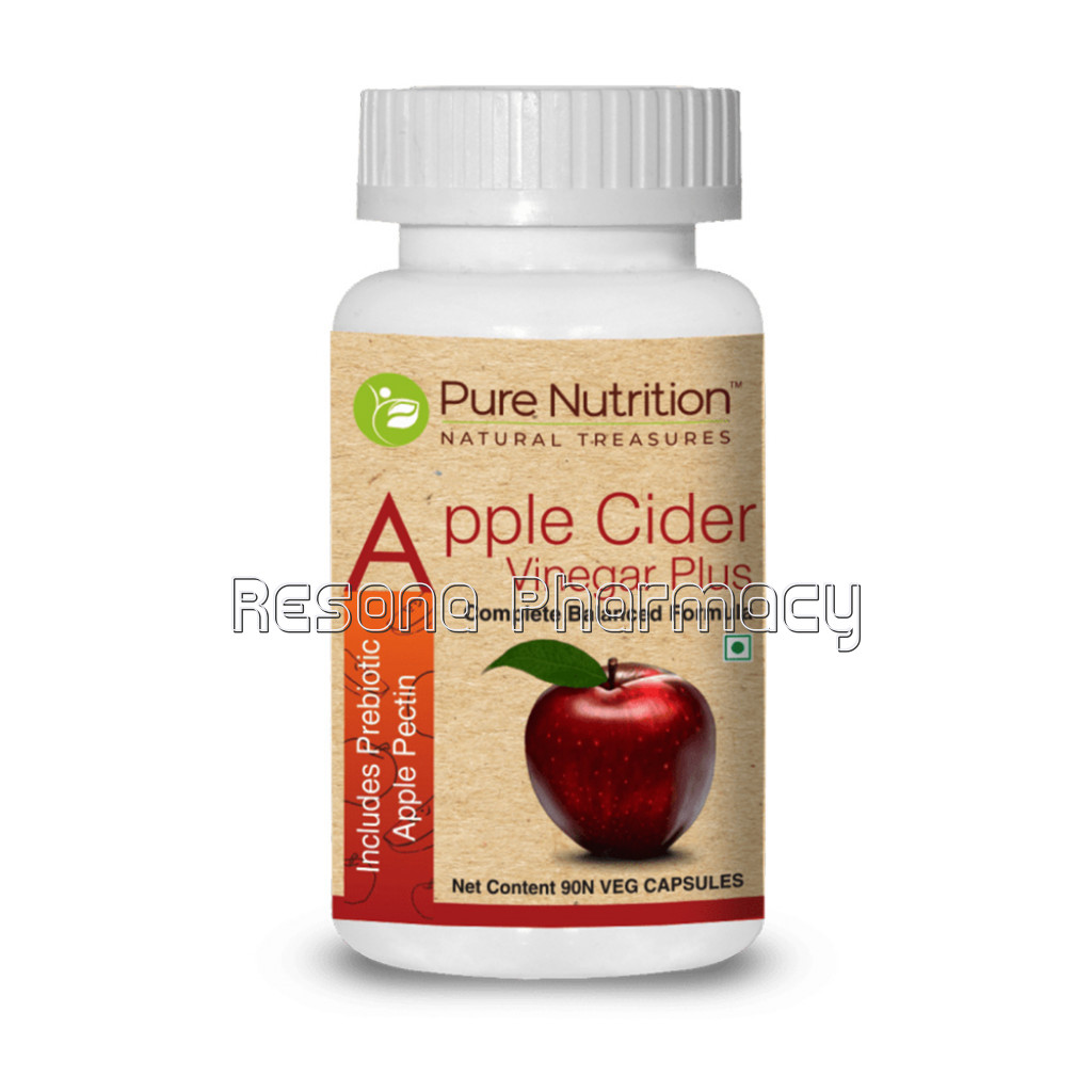 Apple Cider Vinegar Plus (Includes Prebiotic Apple Pectin) Good For Weight Loss And Fat Burner  90 Capsules