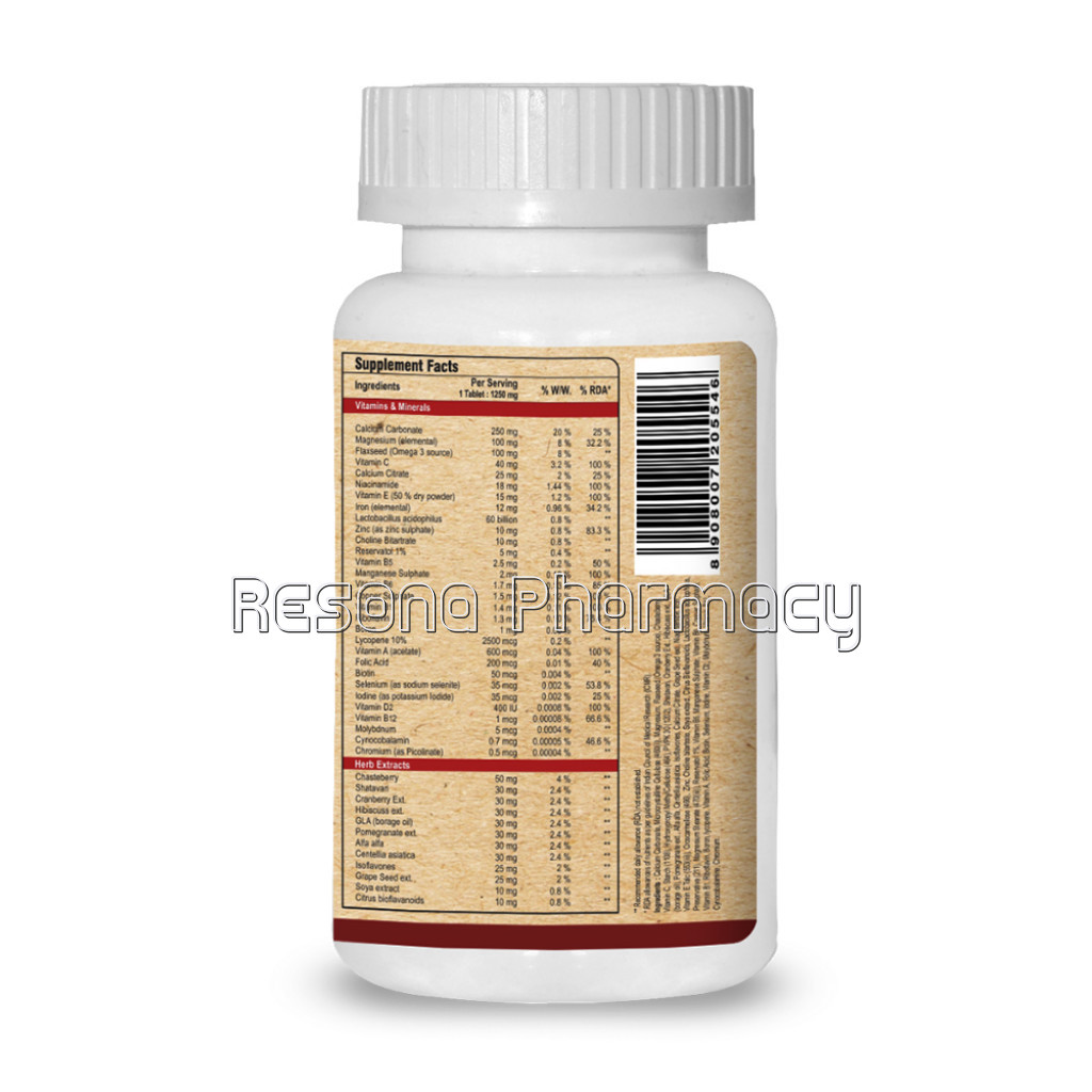 Womens Multi Vitamin (With Specials Herbs For Specially For Women'S Health)  60 Tablets