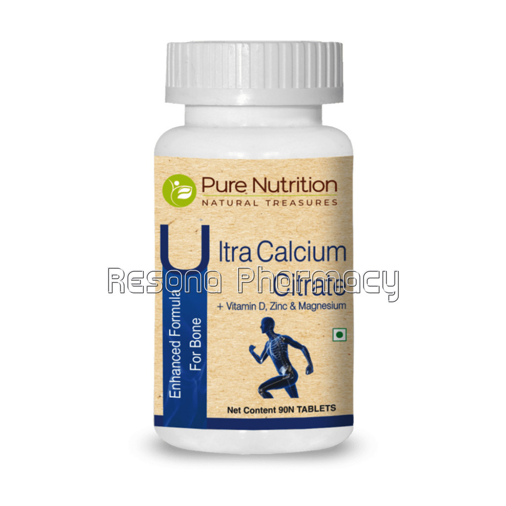 Ultra Calcium Citrate Enhanced Formula For Bone Health With Vitamin D. Zinc and Magnesium   90 Veg Tablets