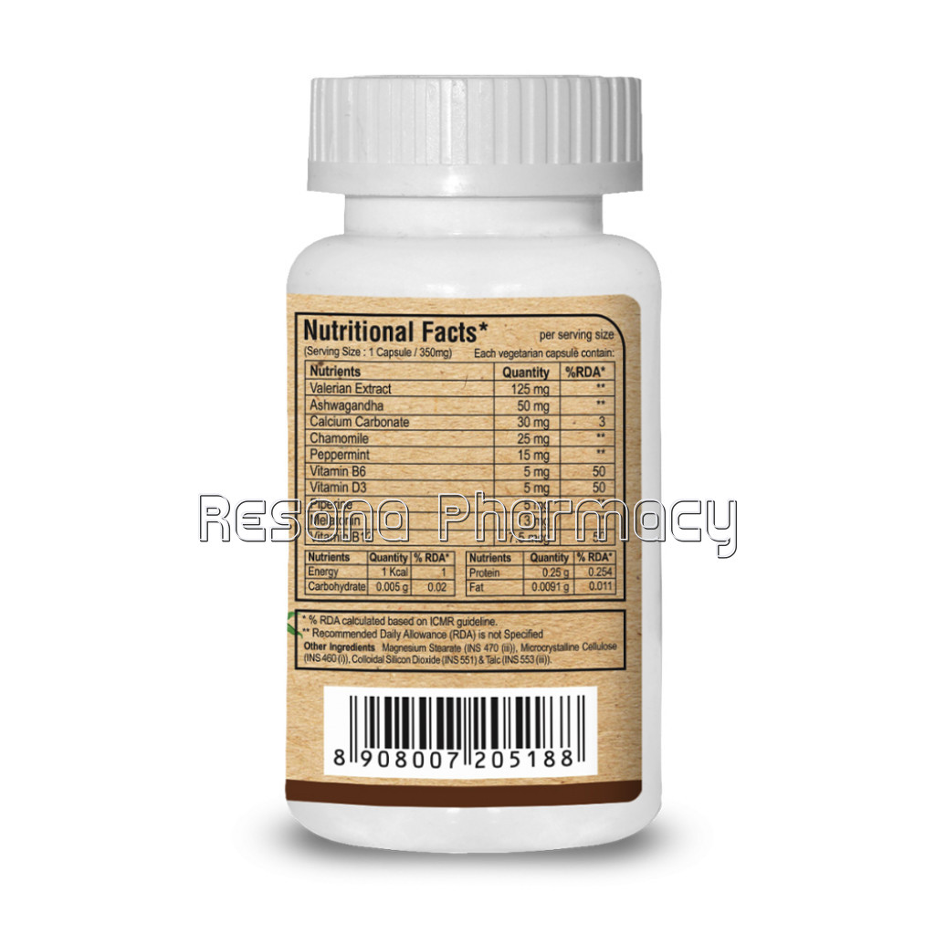 Stress Nil (Relieves Stress and Supports Cognitive Function)   60 Veg Capsules