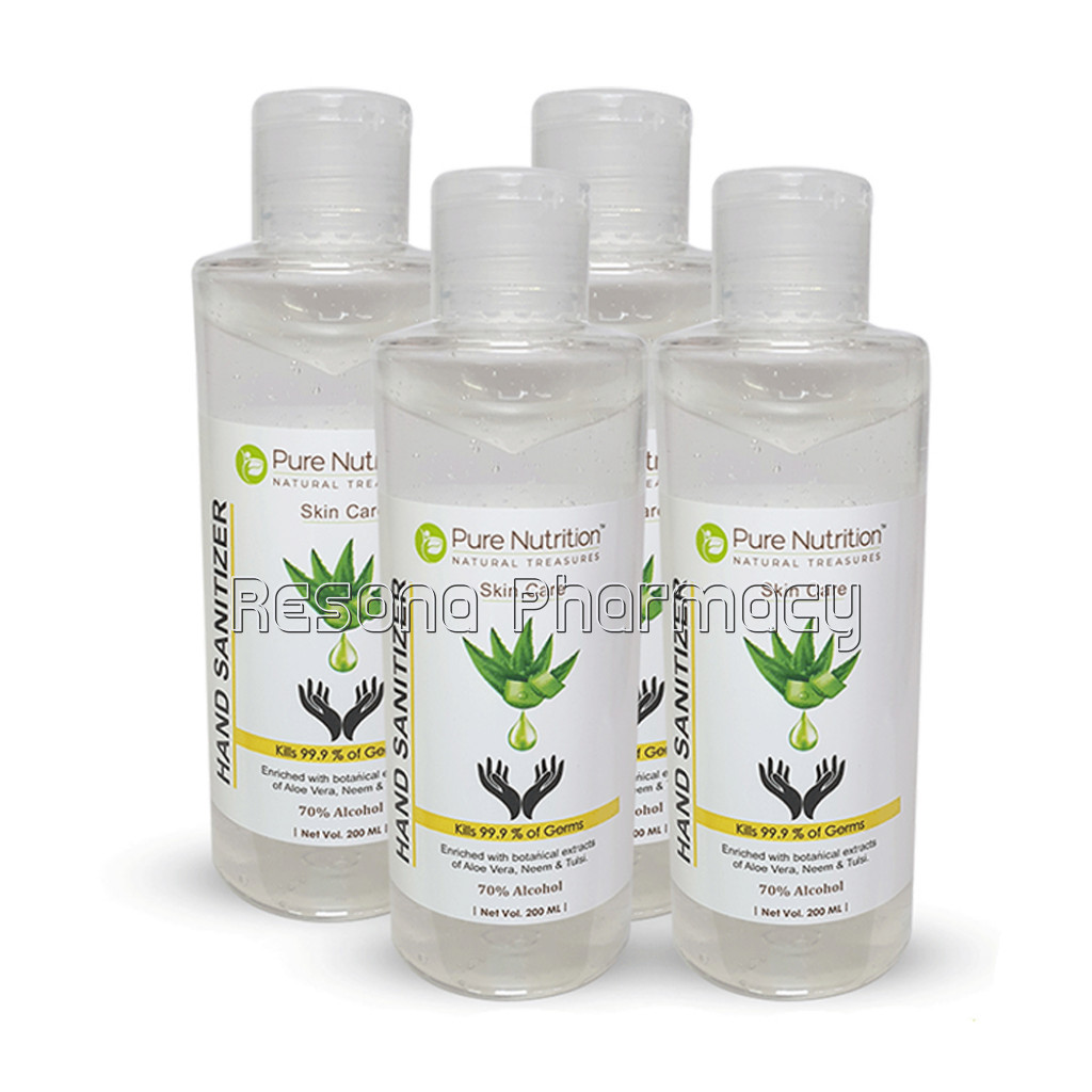 Alcohol Based Hand Sanitizer   200Ml (Pack Of 4)