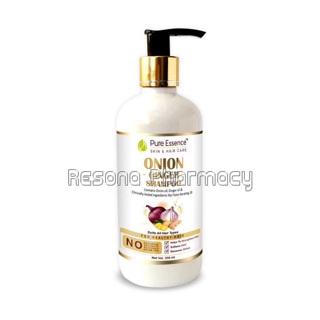 Pure Essence Onion Ginger Shampoo– Formulated With NaNaturalIngredients – Healthy Scalp And Hair (250 Ml)