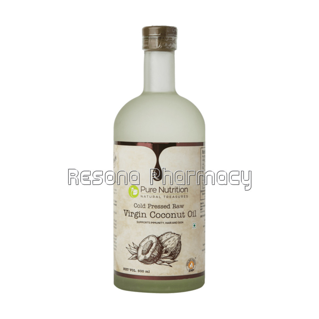 Coconut Oil Raw Cold Pressed Extra Virgin   500Ml Glass Bottle