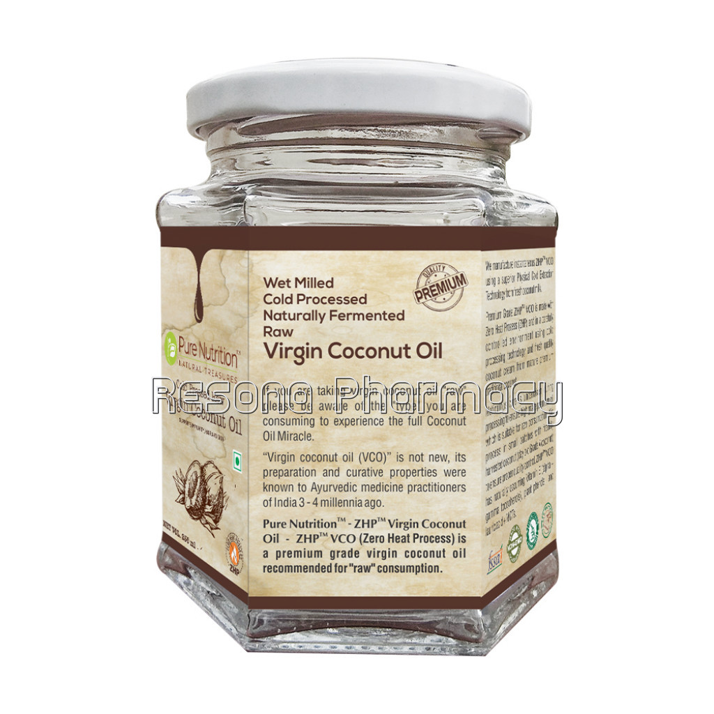 Coconut Oil Extra Virgin; Raw Cold Pressed   250 Ml Glass Bottle | Hair; Skin; Massage and 100% Edible