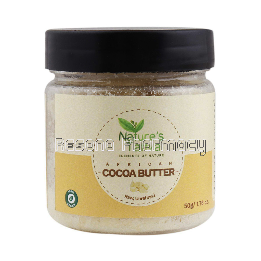 African Cocoa Butter  Raw, Unprocessed and Unrefined 50Gm