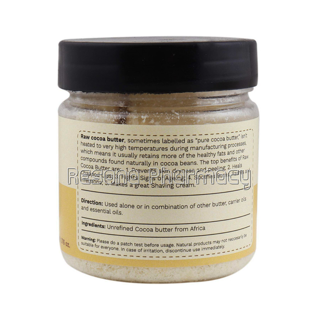 African Cocoa Butter  Raw, Unprocessed and Unrefined 50Gm