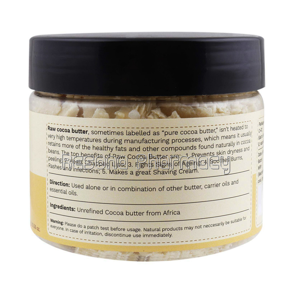 African Cocoa Butter  Raw, Unprocessed and Unrefined 300Gm