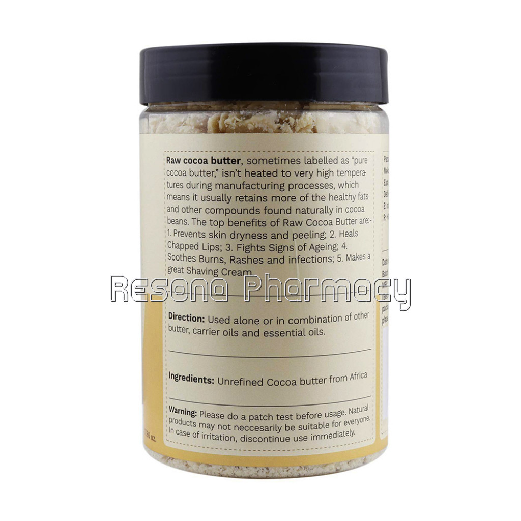 African Cocoa Butter  Raw, Unprocessed and Unrefined 500Gm