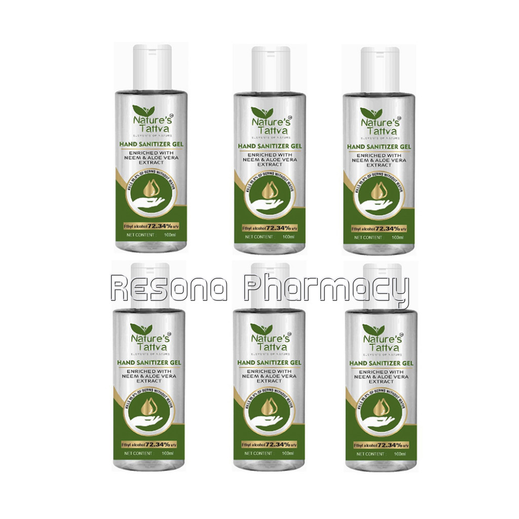 Hand Sanitizer, Made With Goodness Of Aloe Vera and Neem, (100Ml X 6)