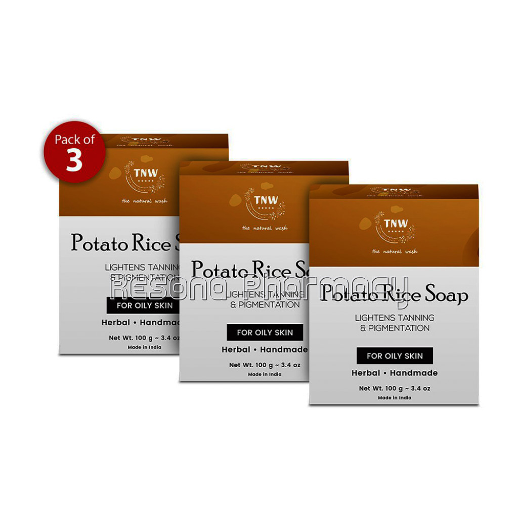 Potato Rice Soap   Handmade Soap For Face and Body ( Paraben/ Sulphate/ Dye/ Silicon Free) Pack Of 3