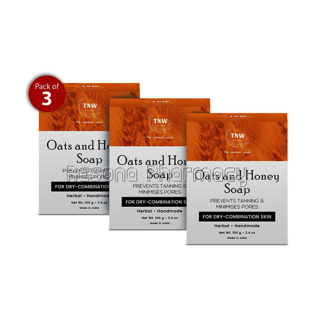 Oats and Honey Soap   Handmade Soap For Face and Body ( Paraben/ Sulphate/ Silicon Free) Pack Of 3
