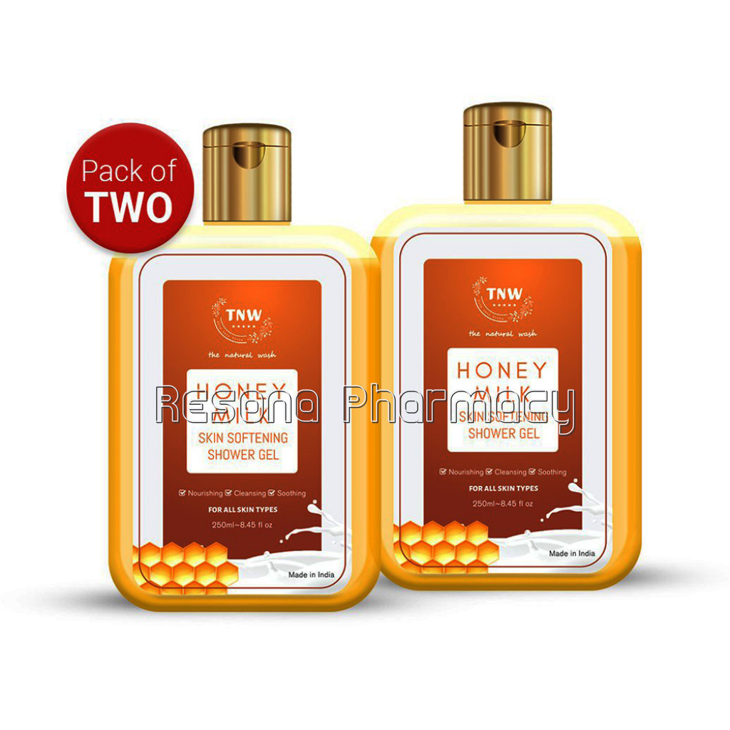 Honey Milk Shower Gel For Sensitive To Dry Skin (Paraben/Sulphate Free)   Get Free Loofah Belt Pack Of 2