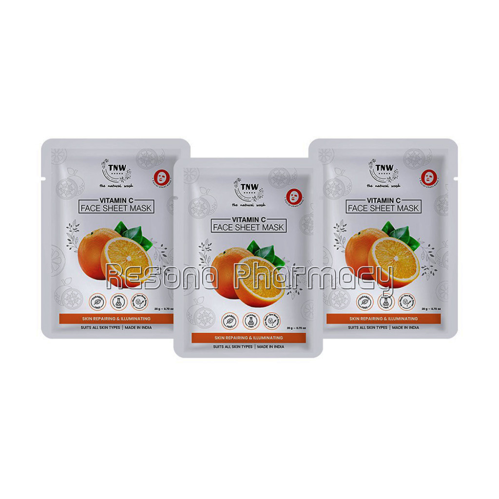 Vitamin C Face Sheet Mask  Skin Repairing and Illuminating Pack Of 3