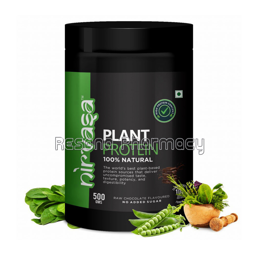 Nirvasa Plant Protein In Raw Chocolate Flavor – 500 Gms