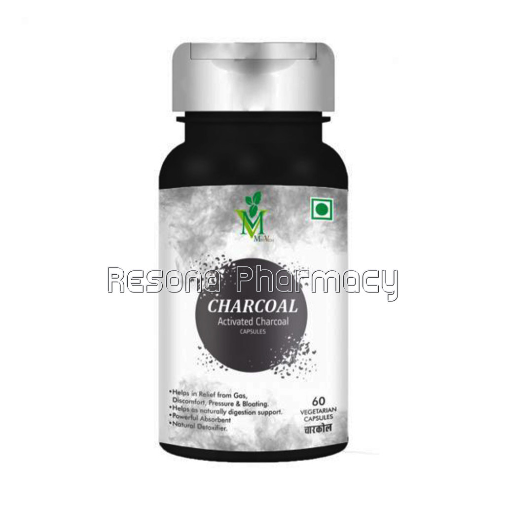 Mint Veda Activated Charcoal 1000Mg   60 Vegetarian Capsules