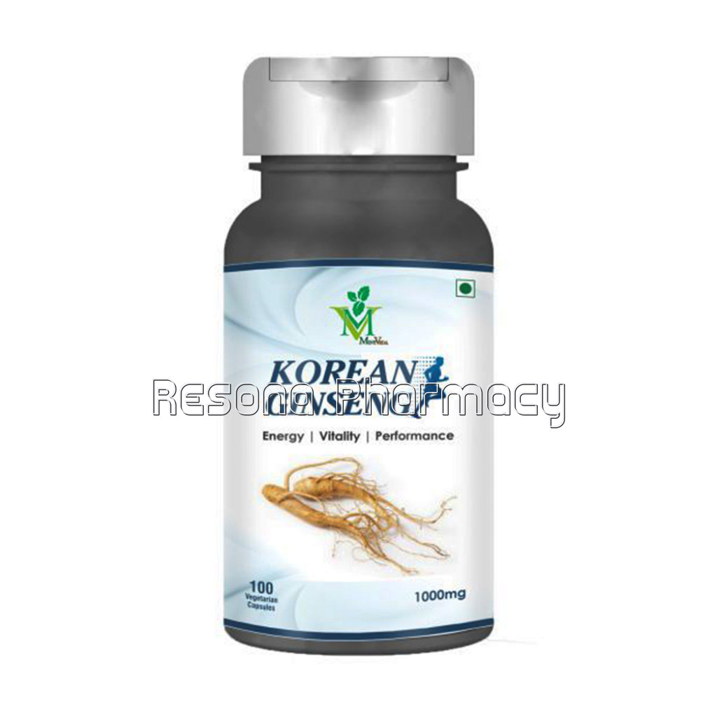 Mint Veda Korean Ginseng 100 Veg. Capsules