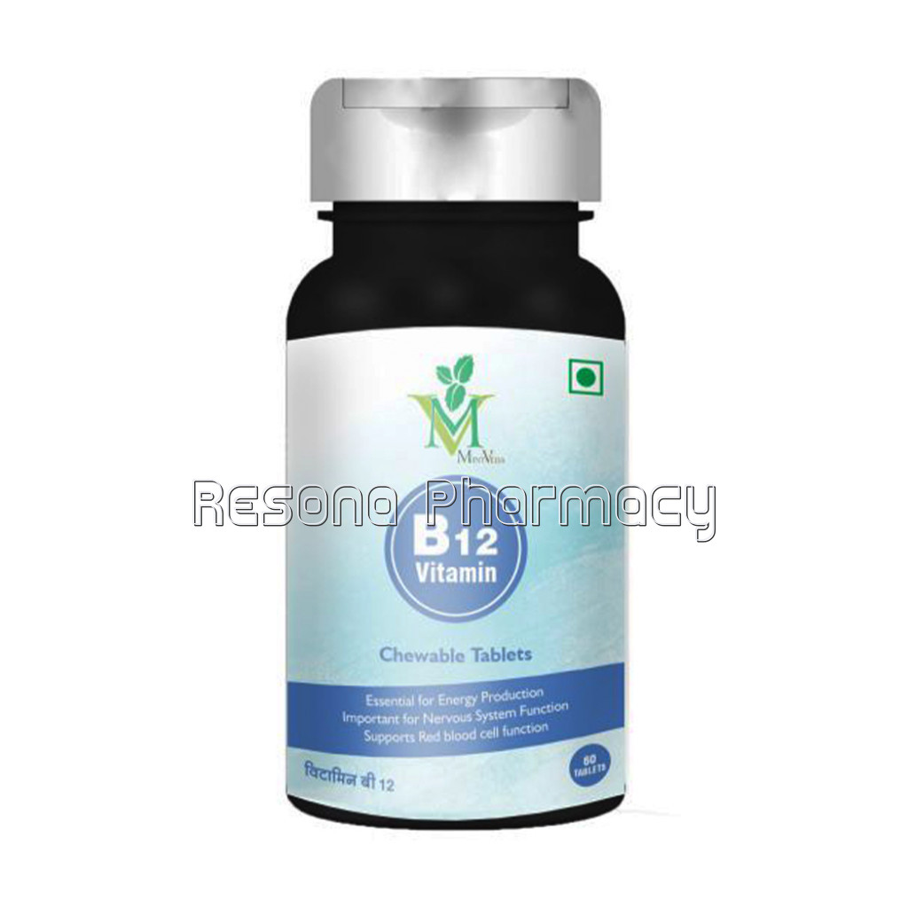 Mint Veda Vitamin B12 1500 Mcg With Folic Acid And Methylcobalamin Supplements 60 Chewable Tablets