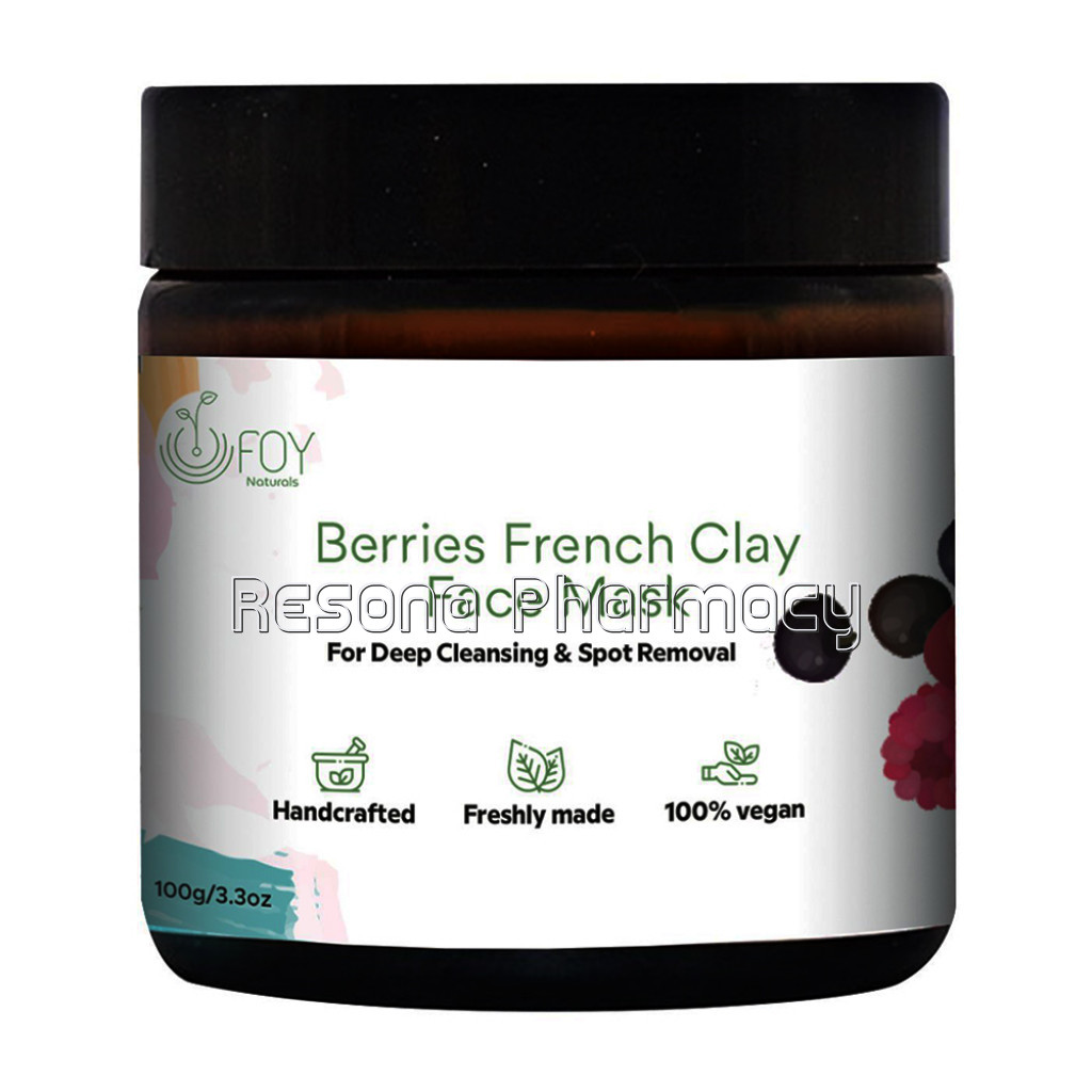 Berries and French Clay Face Mask For Deep Cleansing and Spot Removal (100G)
