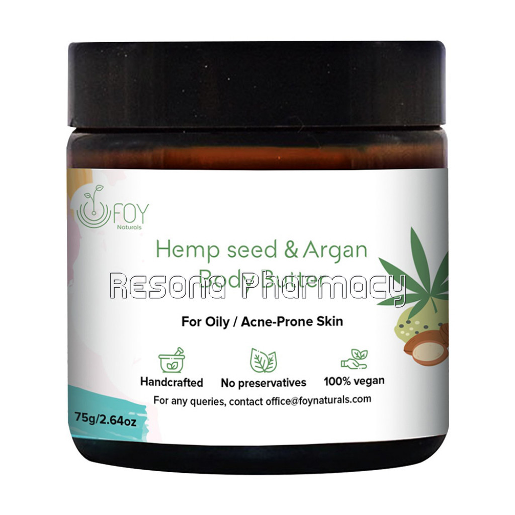 Hemp Seed and Argan Body Butter For Oily Skin