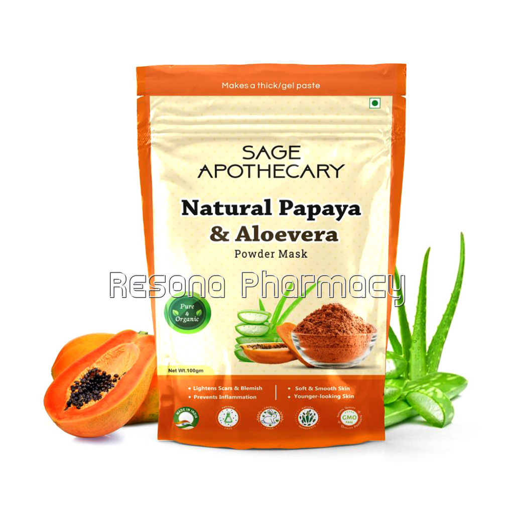 NaNaturalPapaya and Aloevera Powder Mask 100 Gm,