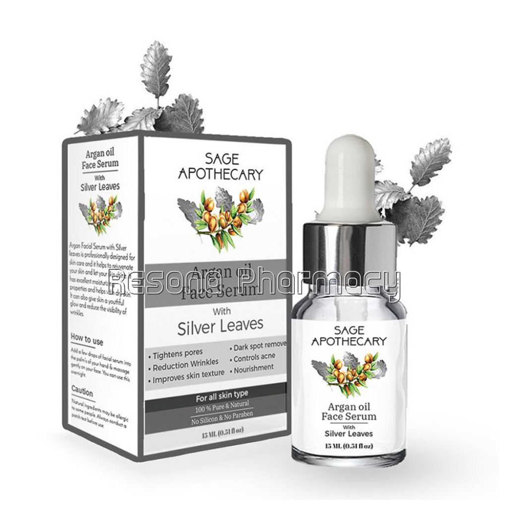 Argan Face Oil With Silver Leave