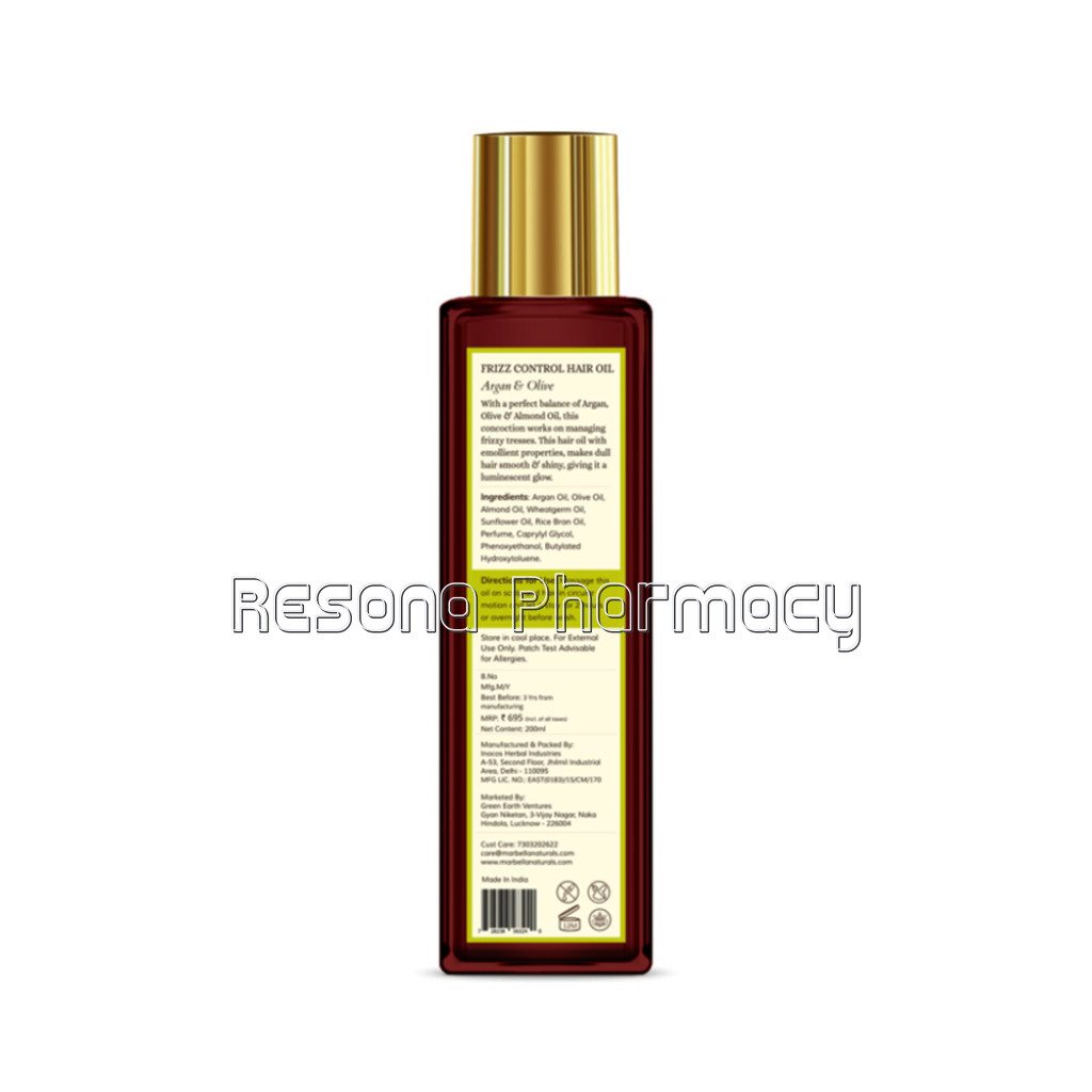 Frizz Control Hair Oil   Argan and Olive