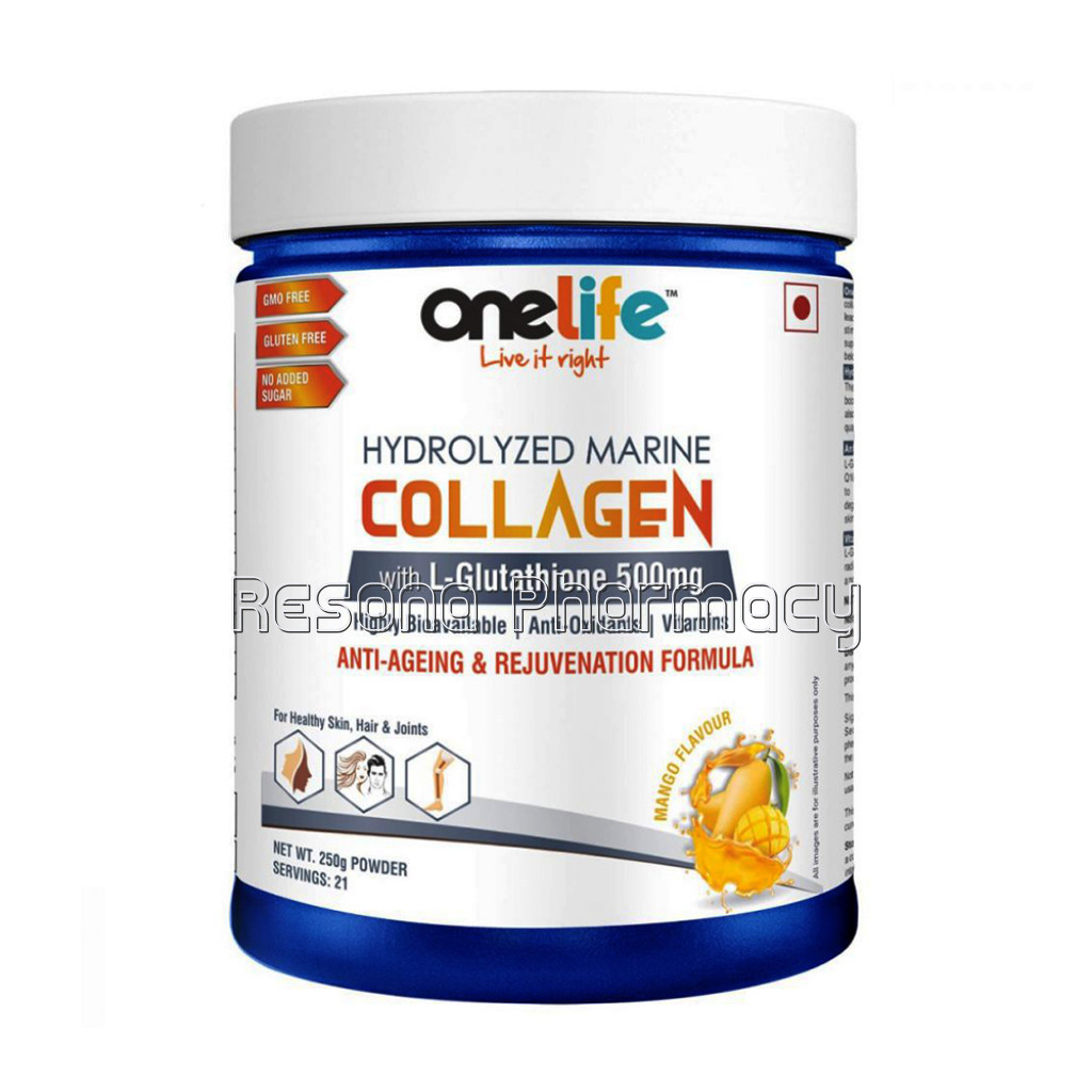 Onelife Hydrolyzed Marine Collagen Powder   Skin and Joint Health, 250G