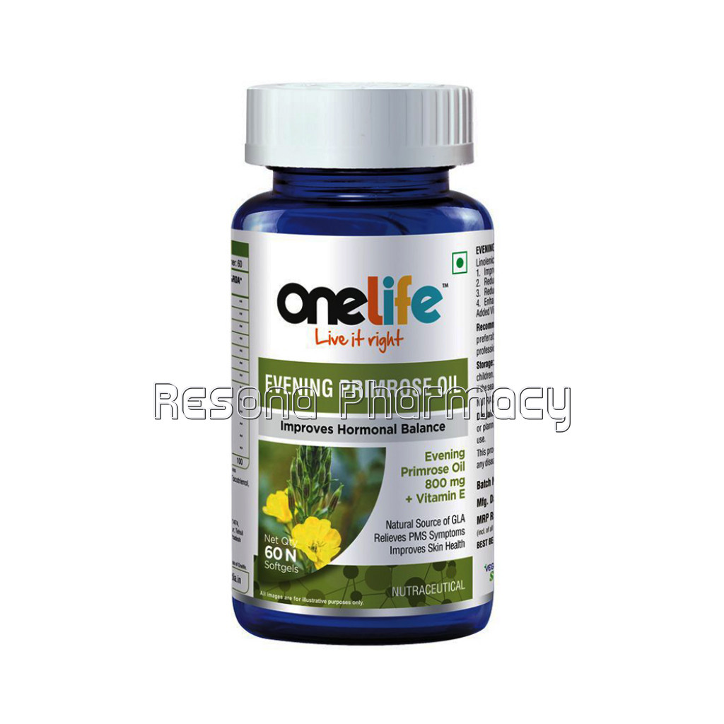 Onelife Evening Primrose Oil : Improves Hormonal Balance   60 Softgels