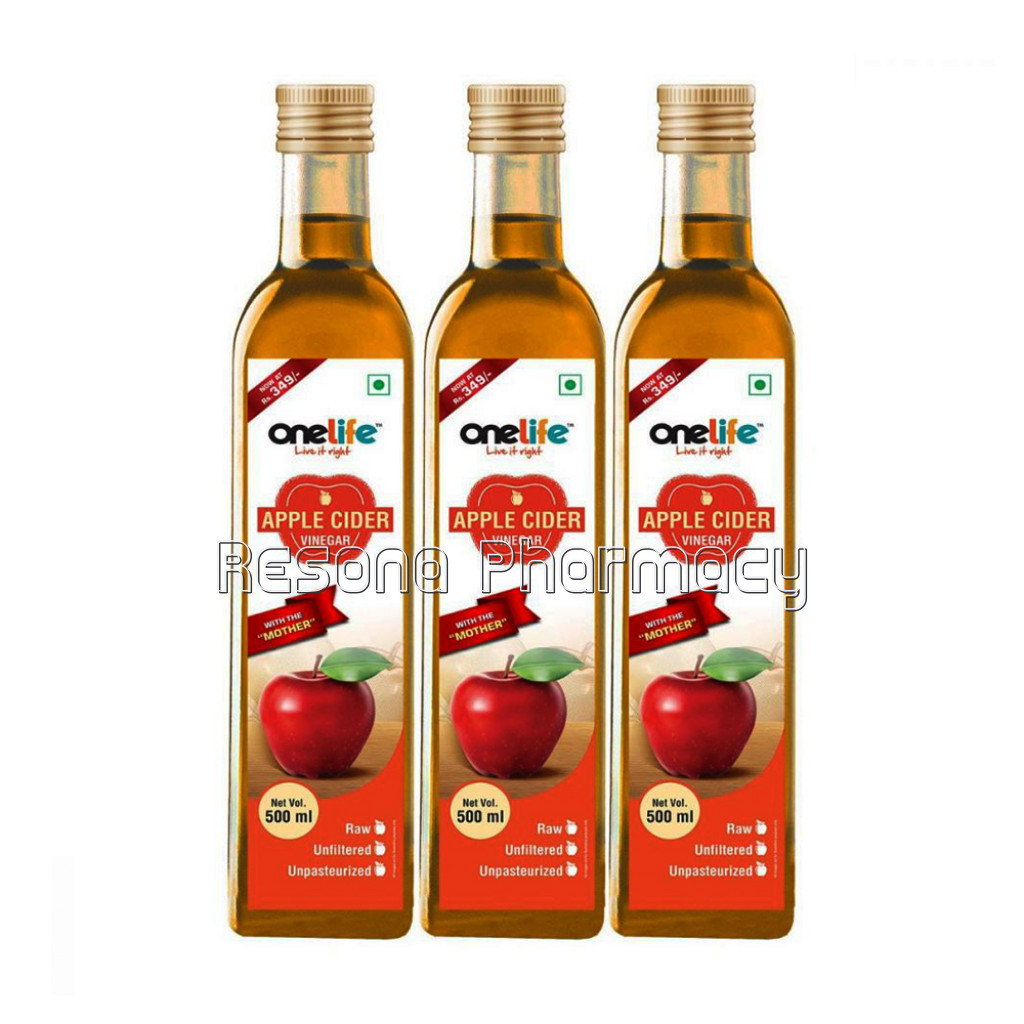 Onelife Apple Cider Vinegar : With Mother   500 Ml [Pack Of 3]