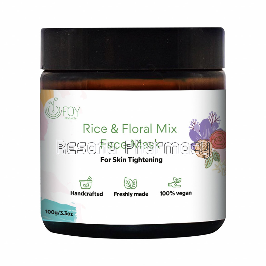 Rice and Floral Mix Face Mask For Skin Tightening (100G)