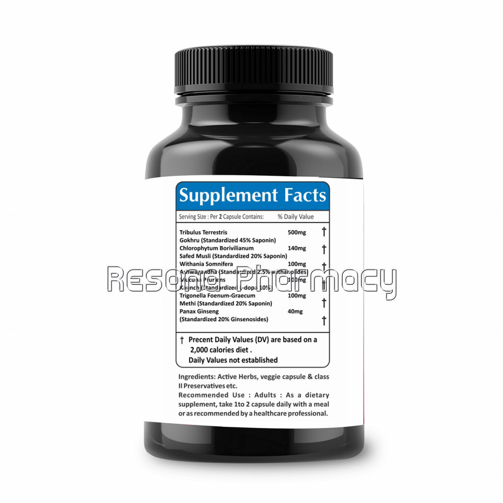 Testo Xplode | NaNaturalTestosterone Booster For Men | 60 Veg Capsules