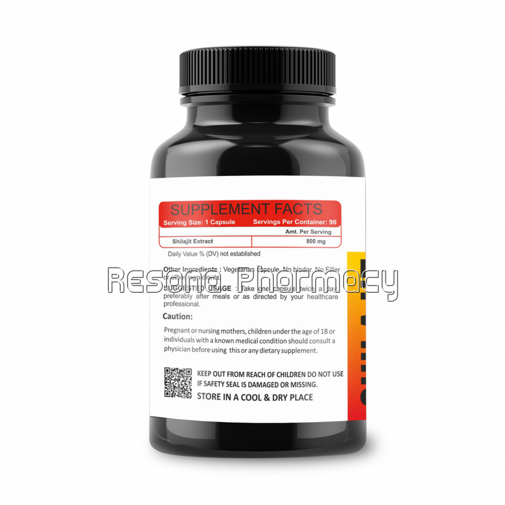Pure Shilajit Capsule 800Mg | 90 Veg Capsules